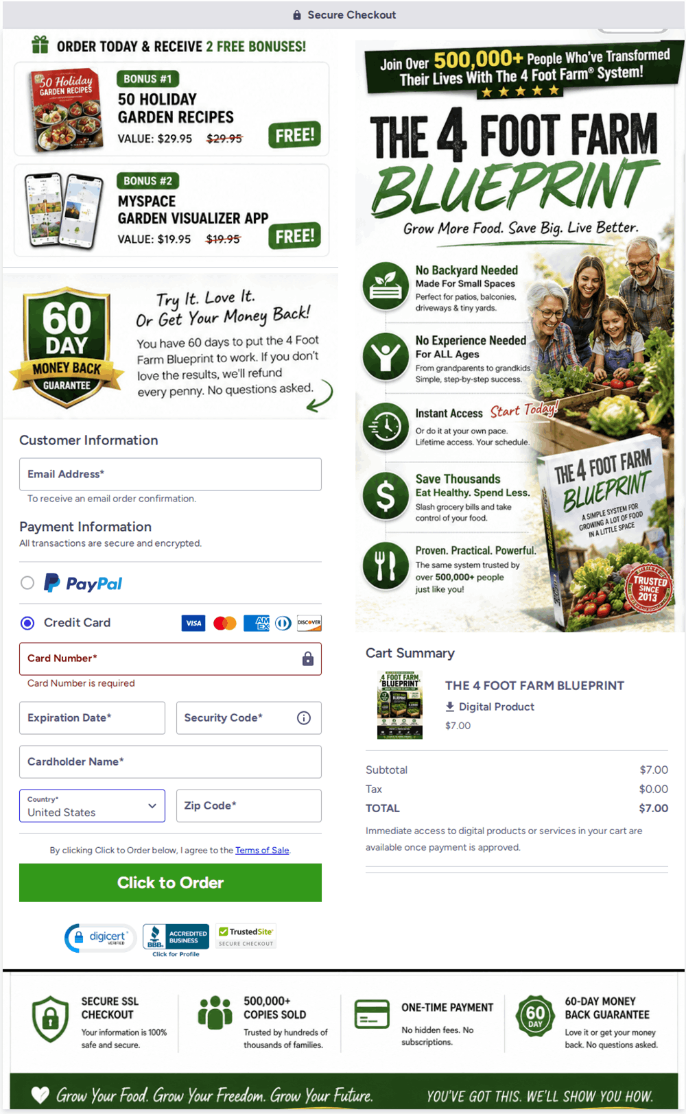 4 Foot Farm Checkout